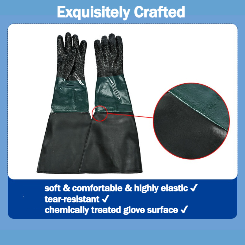 연마 블라스팅용 고무 샌드블라스터 장갑 60cm 길이  - Sandblaster Cabinet 리뷰 및 가격